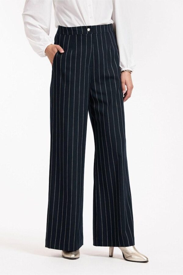 Holly gold pinstripe trousers