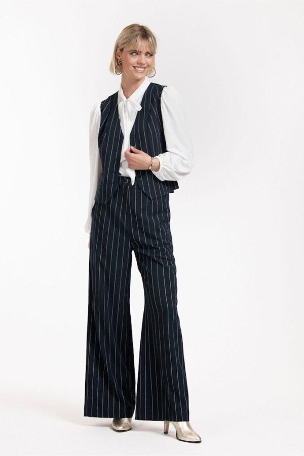 Holly gold pinstripe trousers