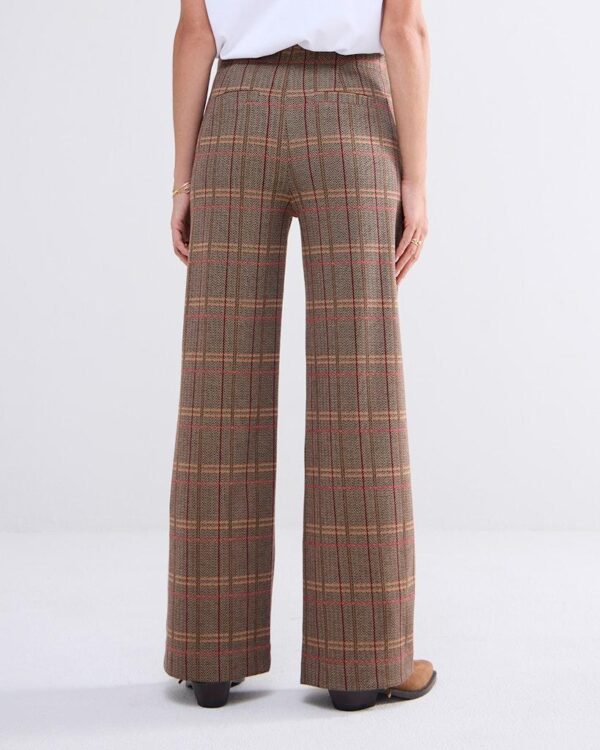 Wide leg pants Check Jacquard