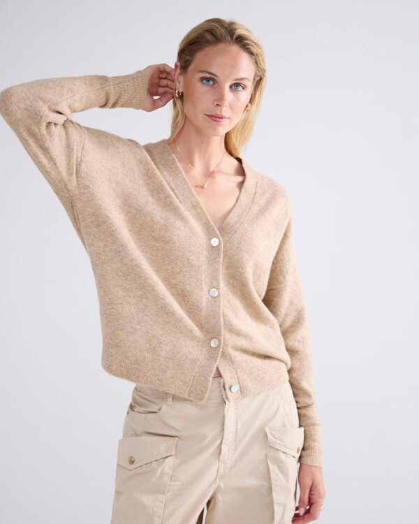 Cardigan wool elastane blend k