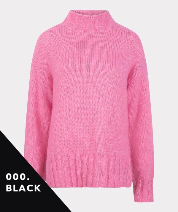 Sweater col high ribbing