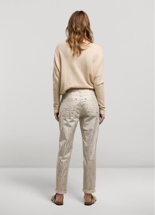 Loose fit pants metallic leaf