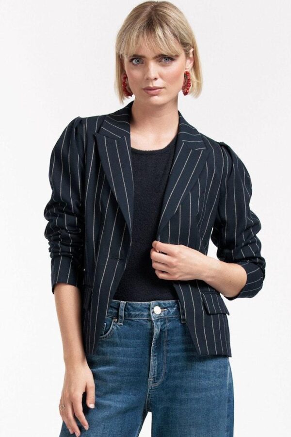 Mirelle gold pinstripe blazer