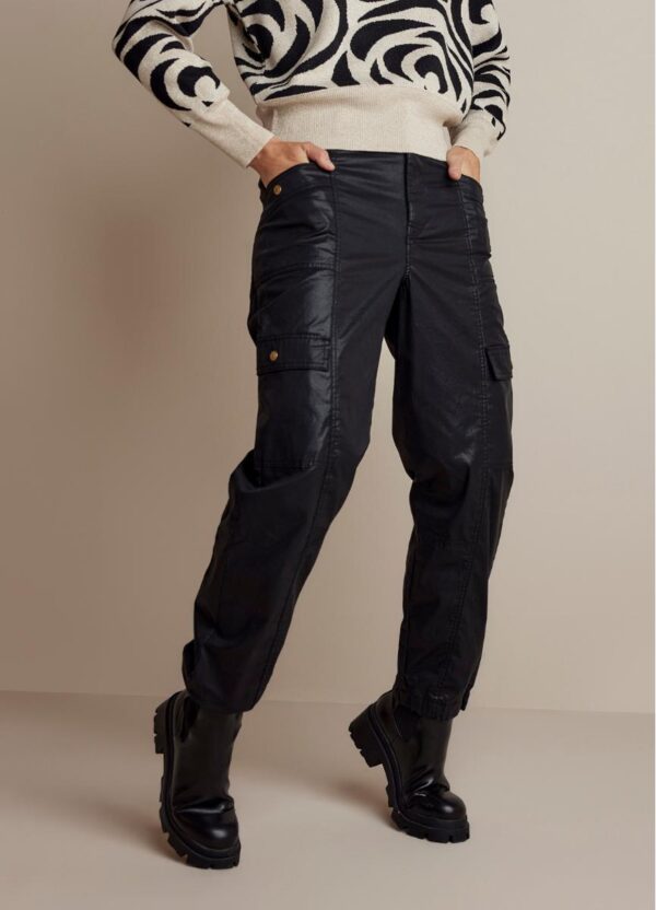 Loose cargo pants foil coated