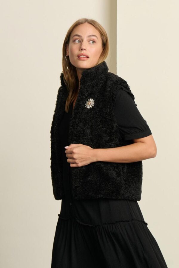 GILET - Teddy Love Black