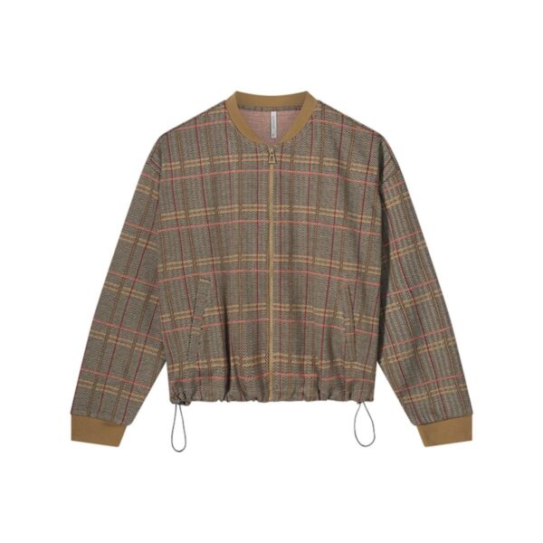 Oversized bomber Check Jacquar