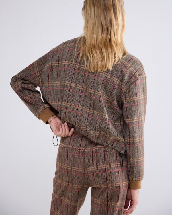 Oversized bomber Check Jacquar