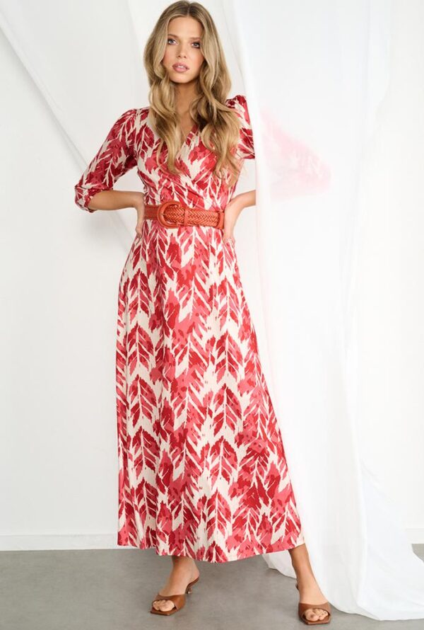 Maxi jurk met design & RIEM