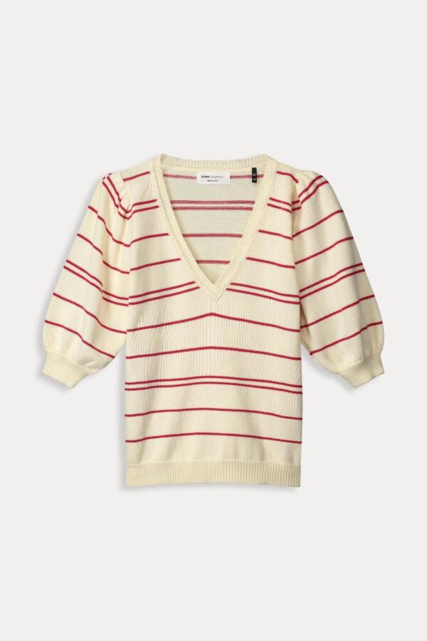 PULLOVER - Striped Scarlet Red