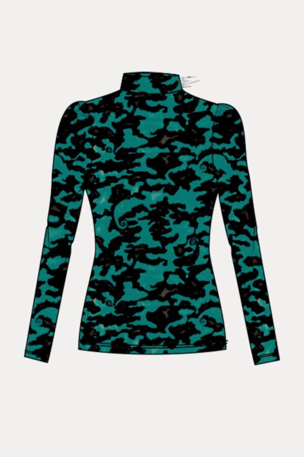 TURTLENECK - Camo Teal Green