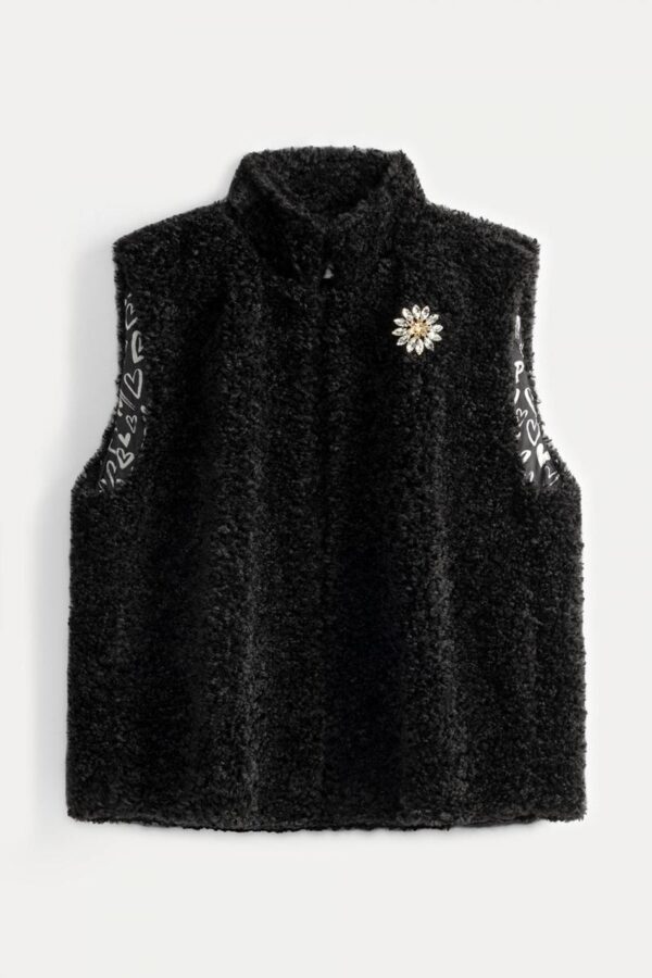 GILET - Teddy Love Black