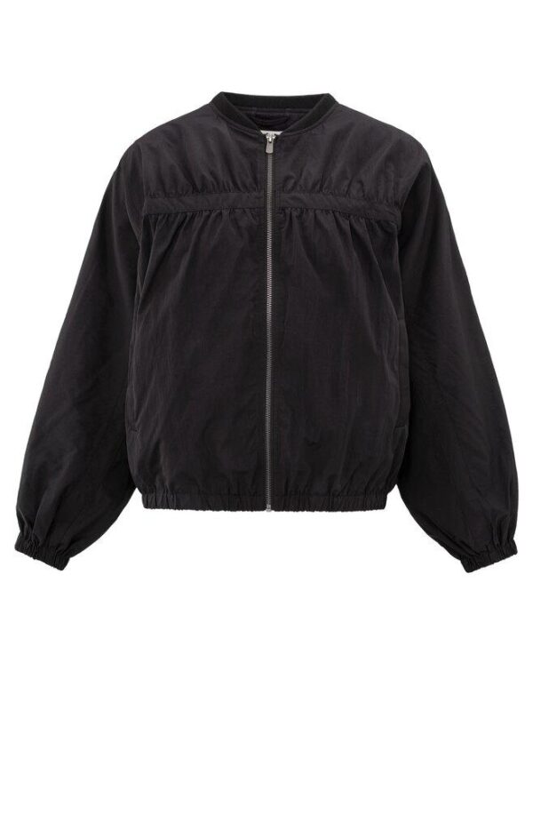 Short Nylon Bomber Jacket