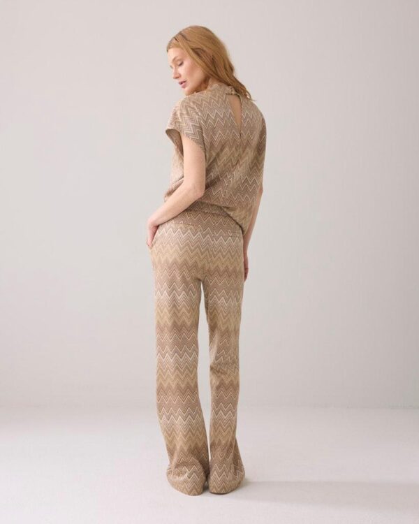 Flared pants Zig Zag Jaquard