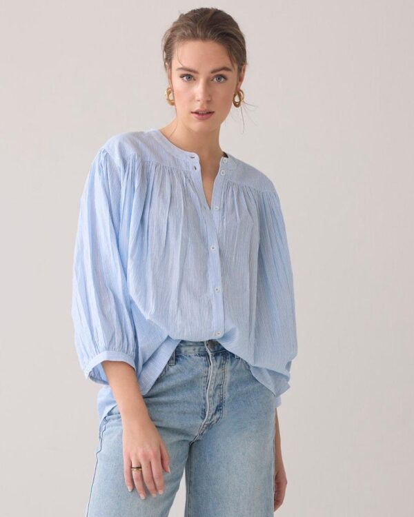 Oversized blouse Micro stripe