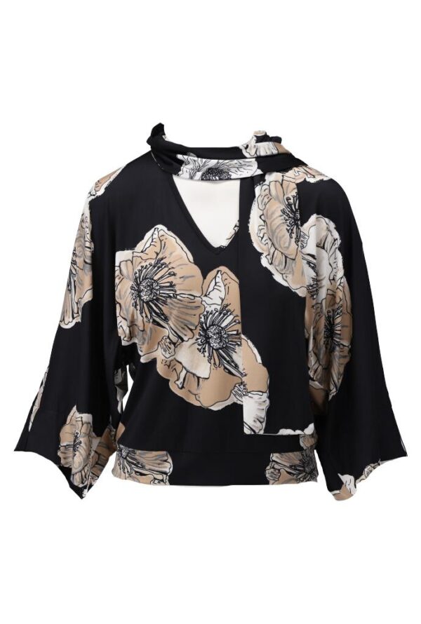 V hals top met design