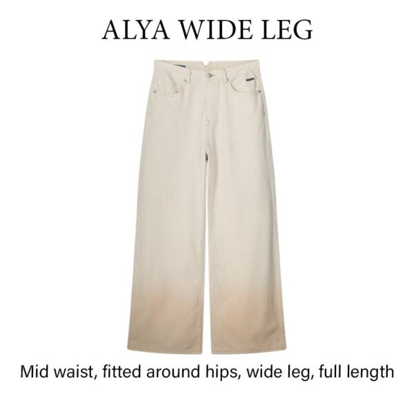 Alya wideleg jeans coloured de