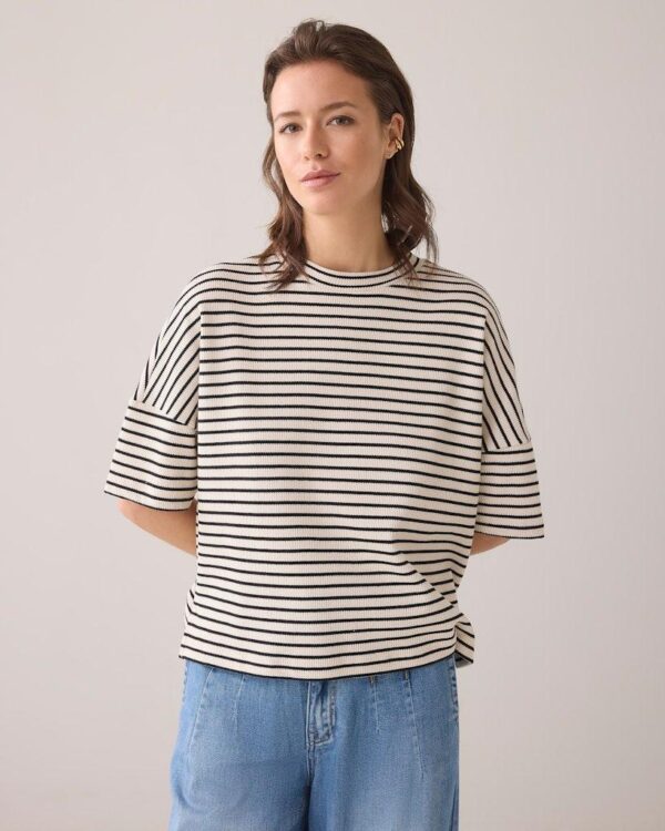 Boxy top Stripe Waffle