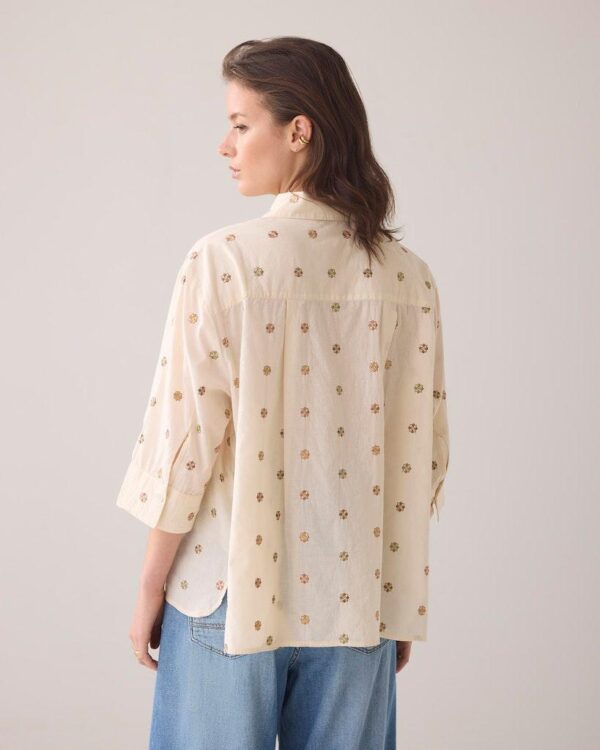 3/4 sleeve blouse Scattered Em