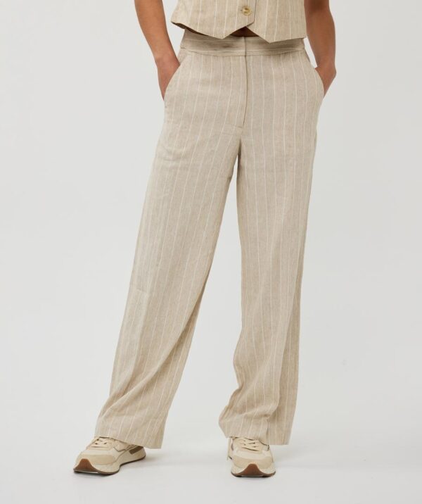 Trousers linen stripe