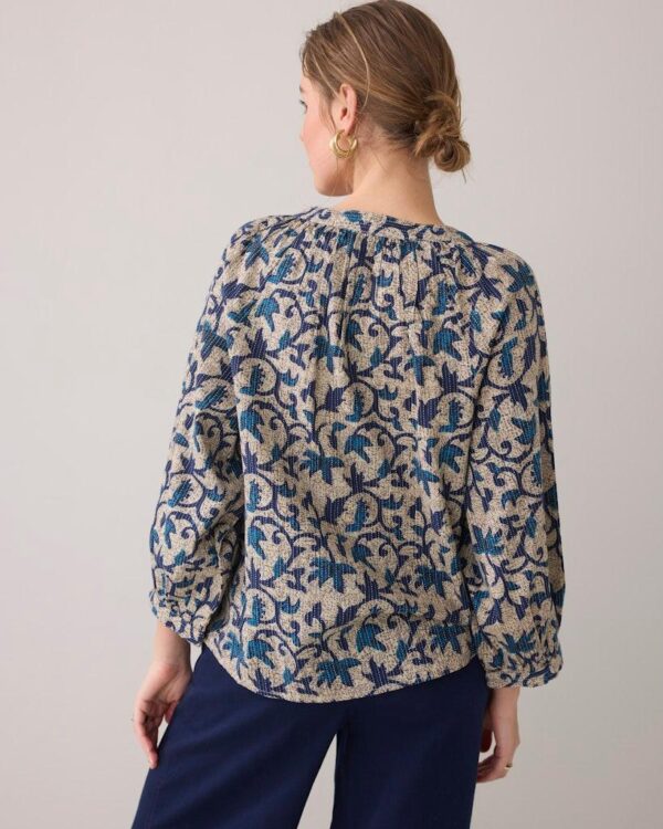 3/4 sleeve top Block Print