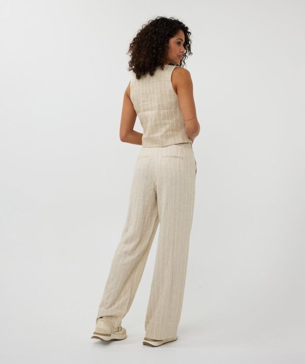 Trousers linen stripe