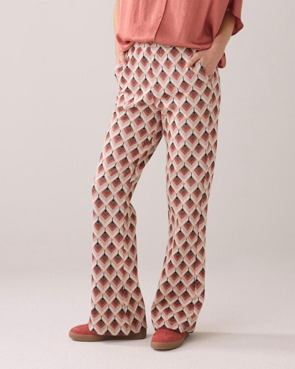 Flared pants Diamond jacquard