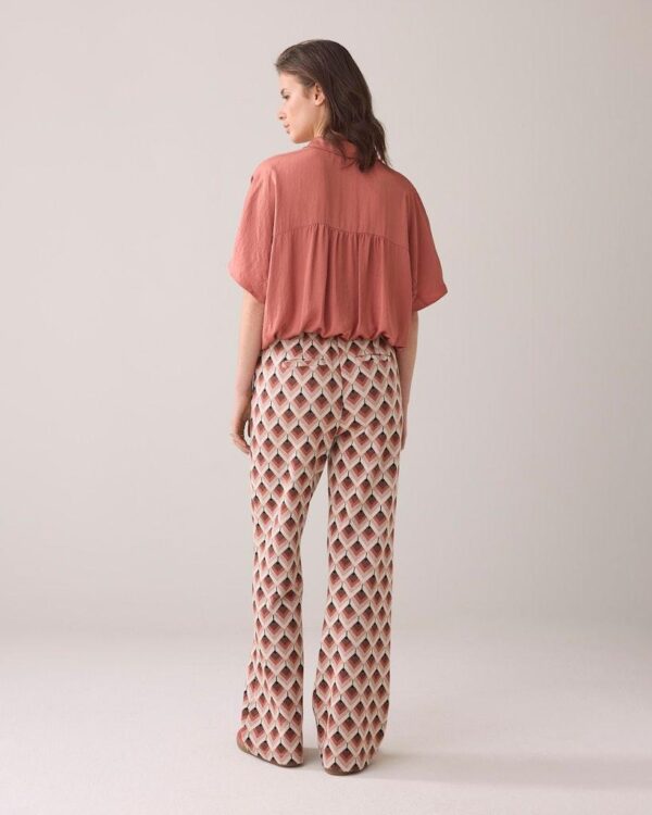 Flared pants Diamond jacquard