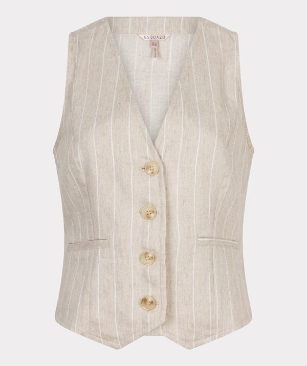 Gilet linen stripe